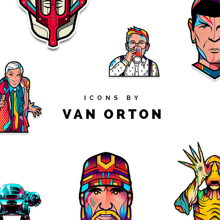 Icons illustrations by Van Orton twins