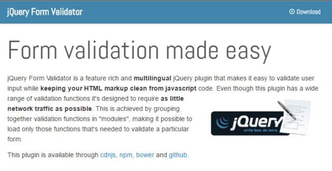 9 jQuery dodataka za validaciju formulara