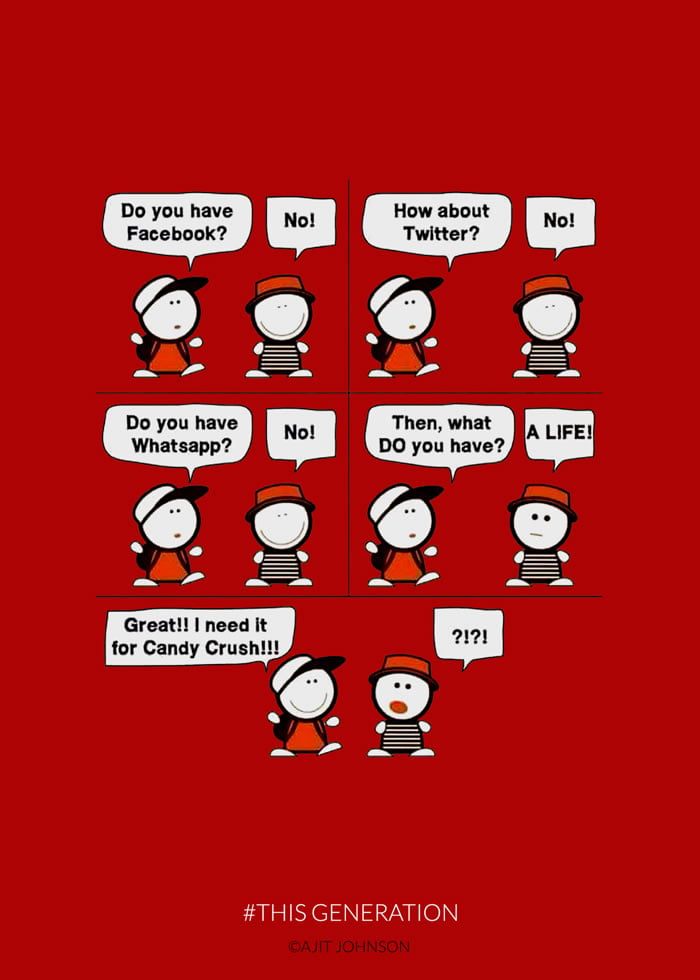 Satirical illustrations of THIS generation by Ajit Johnson