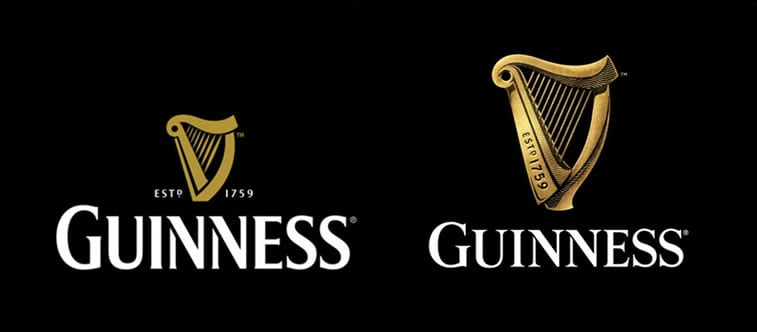 subtle and successful logo evolutions guinness