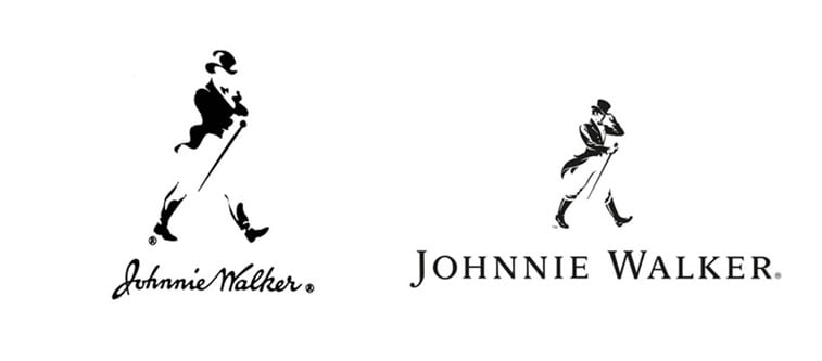 subtle and successful logo evolutions johnnie walker
