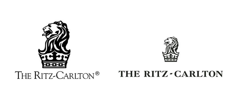 subtle and successful logo evolutions ritz carlton