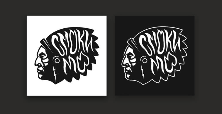 wiktor ares logo smoki mo black n white