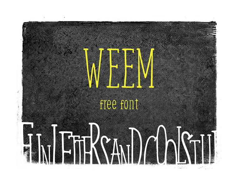 5 free handwritten font weem