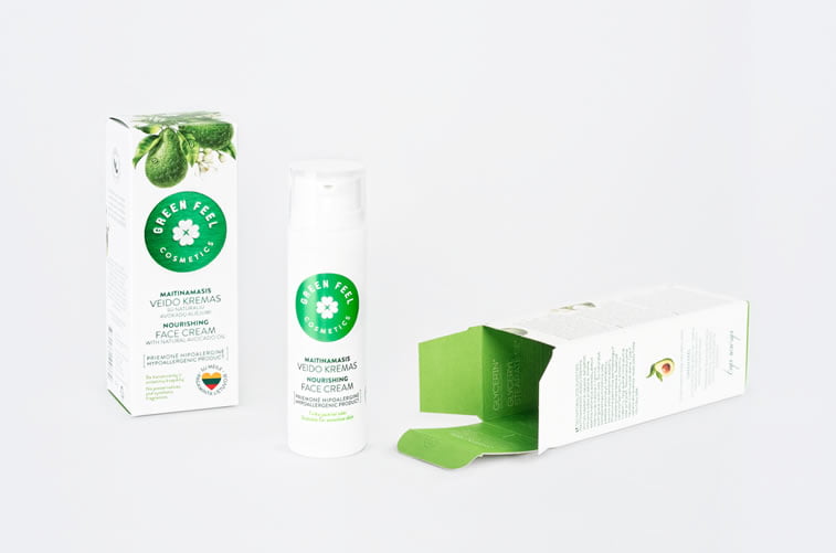 beauty products packaging design green feel 2