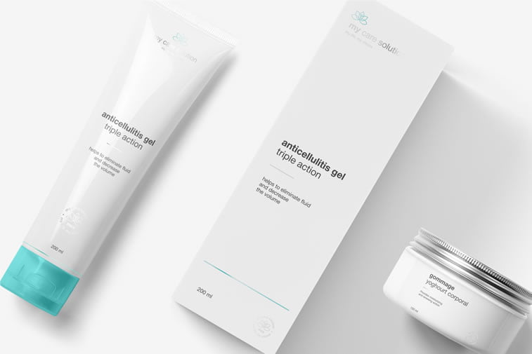 Packaging design for beauty products my care solution 2