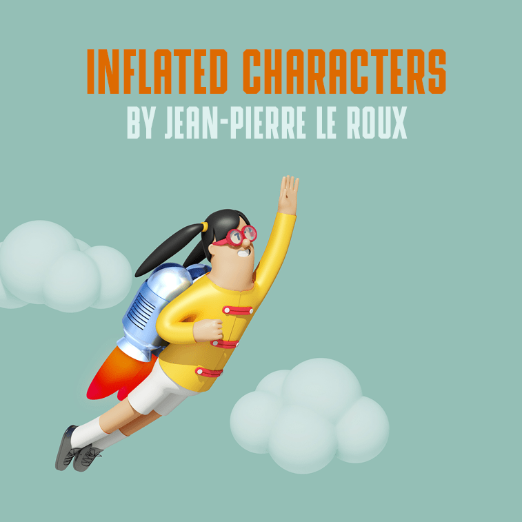 Inflated characters by Jean-Pierre Le Roux