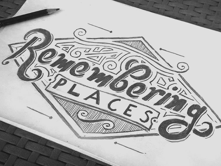 sketch the logo first on paper