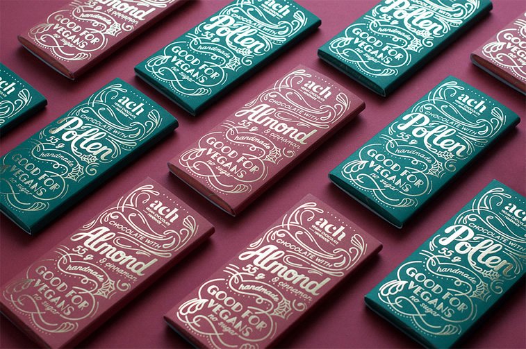 chocolate packaging design ach vegan