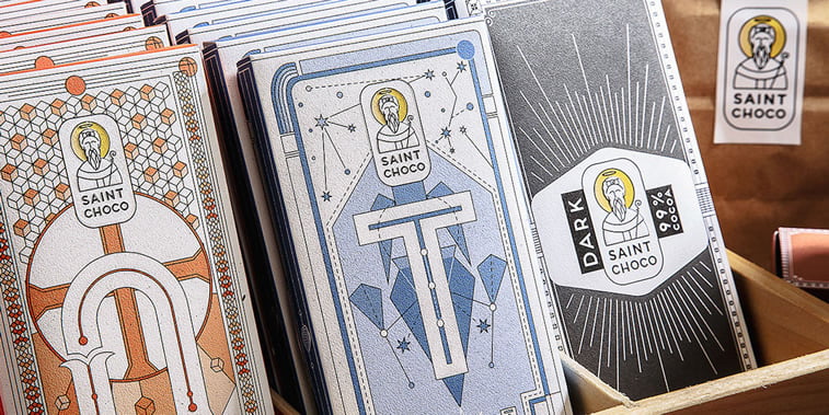 chocolate packaging design saint choco