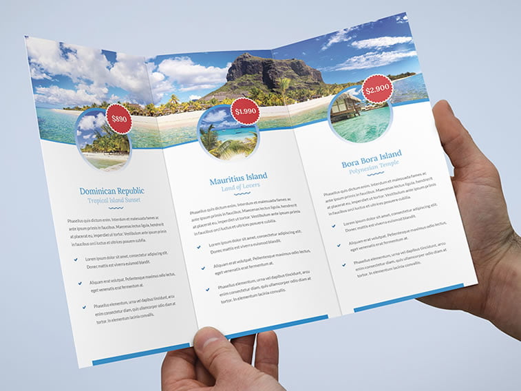 dizajn turističkih brošura 12 putovanja na mauricijus