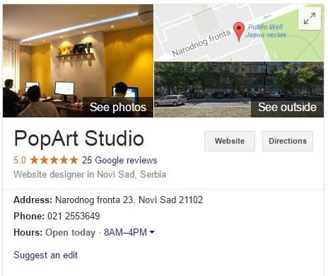 PopArt Studio - Google My Business