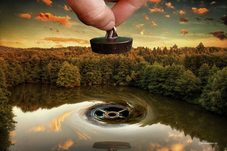 photo manipulation bildakrobat flush