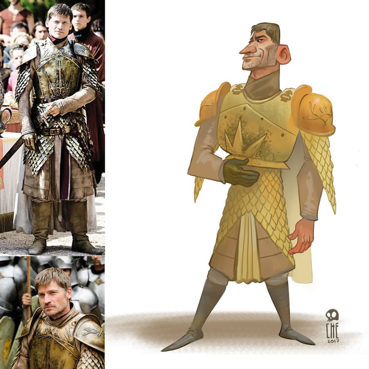 game of thrones caricature tata che jaime lannister-kingslayer