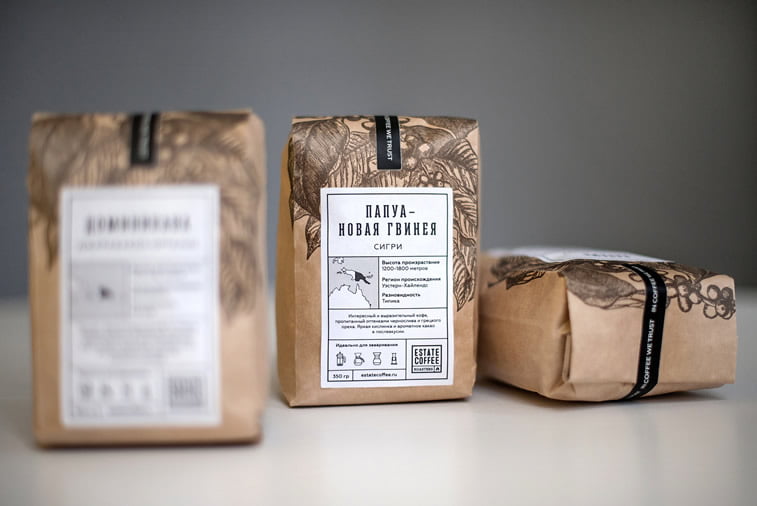 Dizajn ambalaže za kafu: 20 inspirativnih primera – Estate coffee roasters