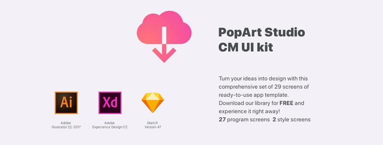 popart studio free ui kit download