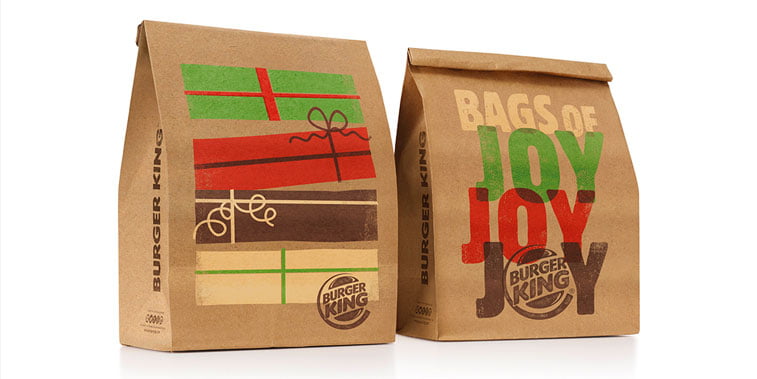 Burger King Christmas packaging design 1