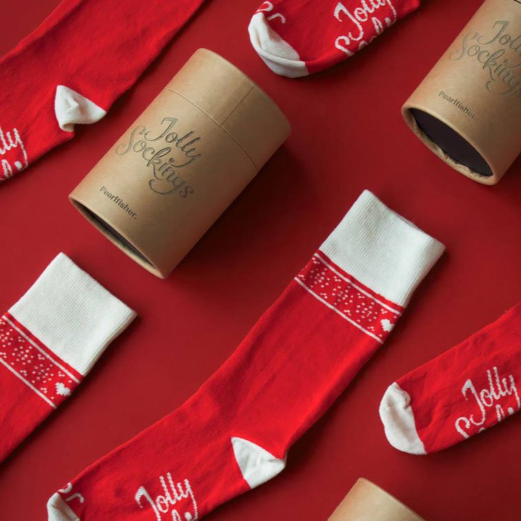 Jolly Socking campaign homeless for Christmas packaging design 2