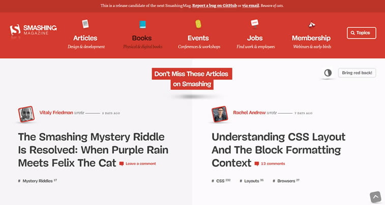 smashing magazine web design blog