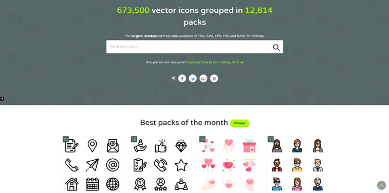7 Flaticon besplatni vektori screenshot