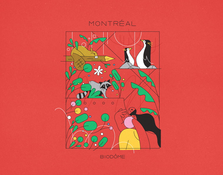 Montreal Biodome Montreal Justine Stazik ilustracije