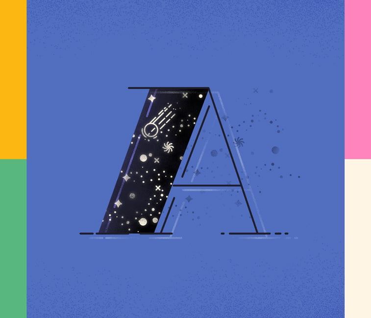 Typography A Justina Stazik ilustracije