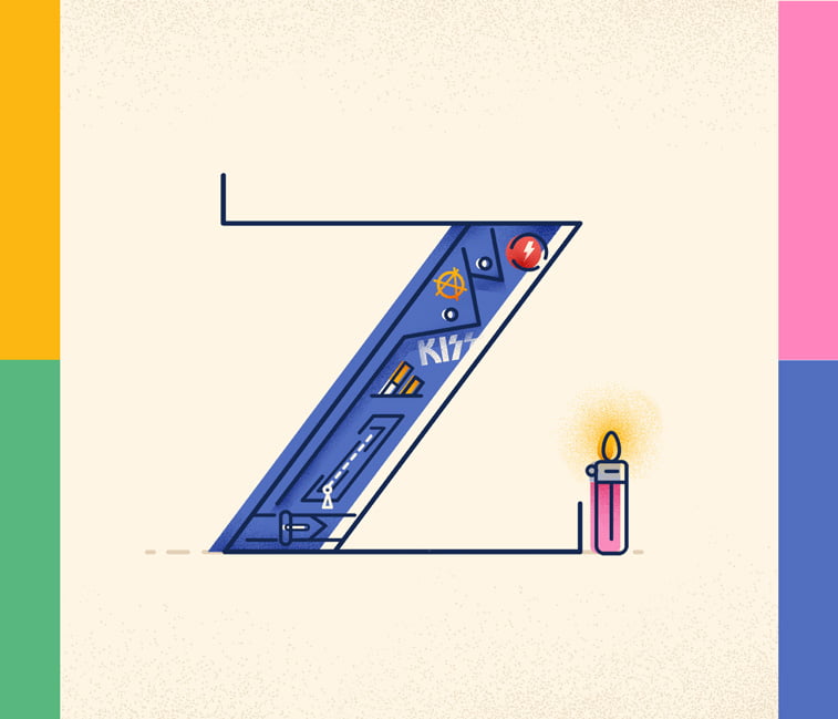 Typography Z Justina Stazik ilustracije