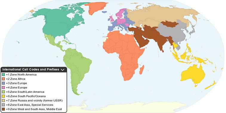 international calls and prefixes