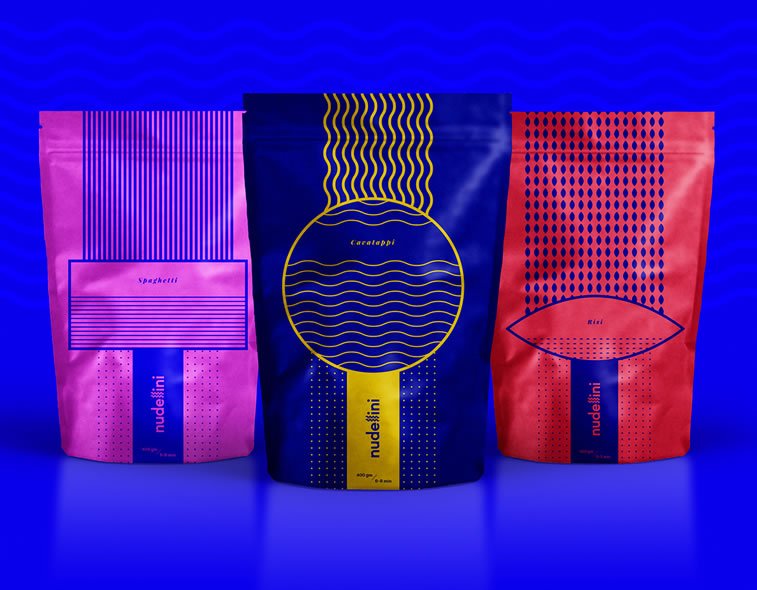 bold packaging design nudellini