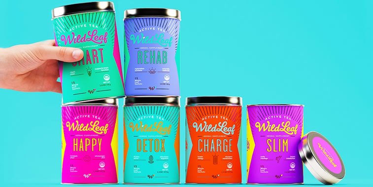 bold packaging design wild leaf
