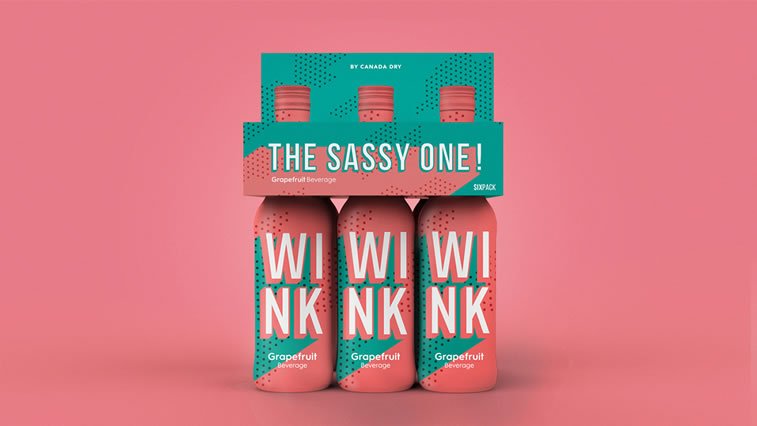 bold packaging design wink