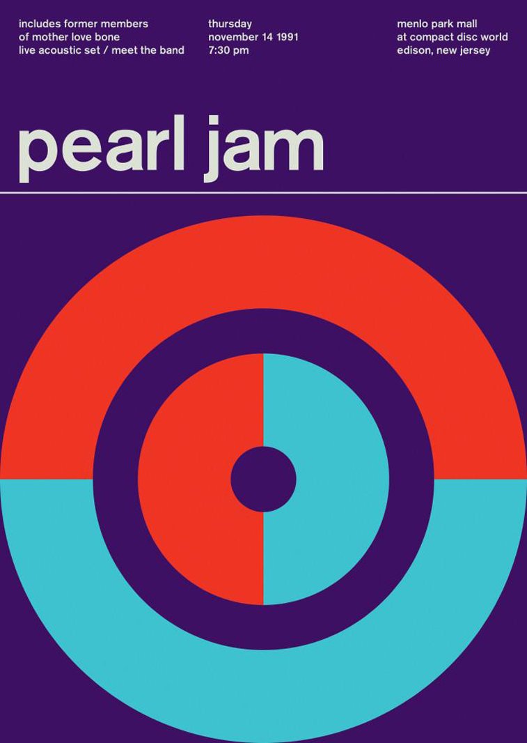 pearl jam swissted poster