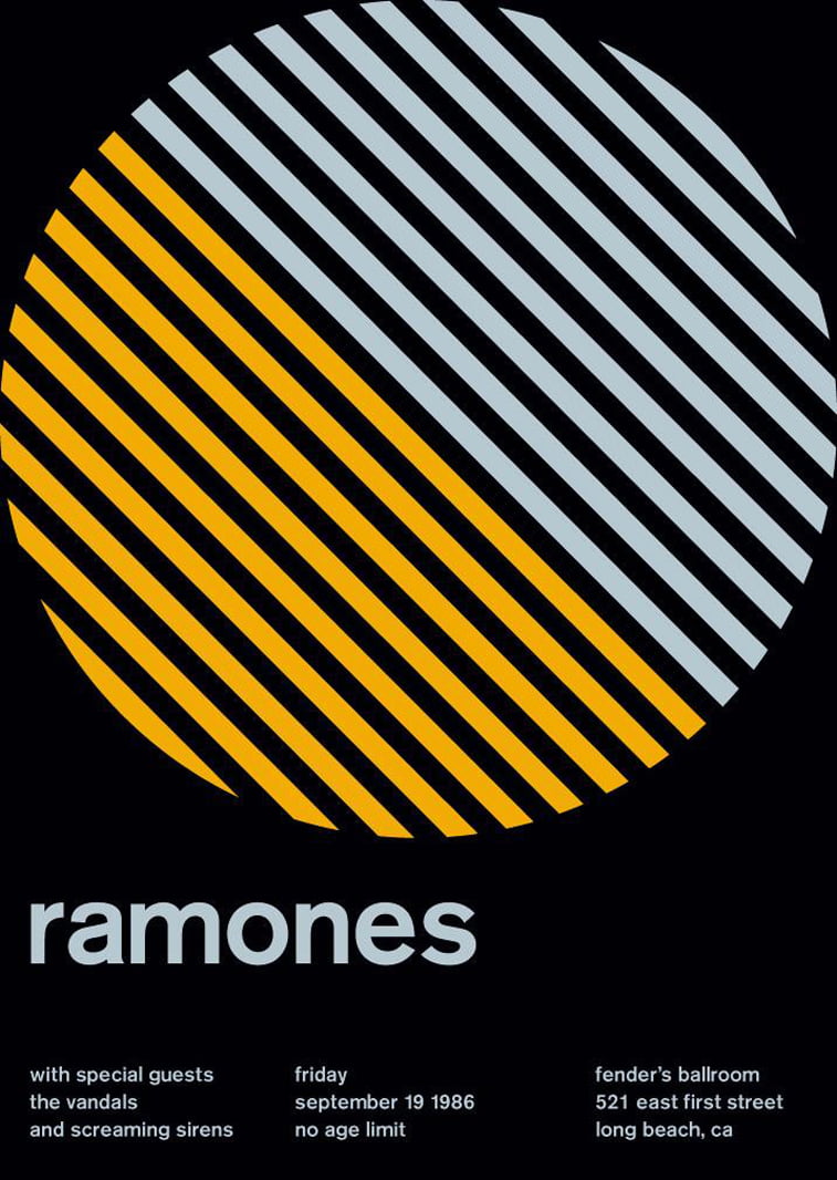 ramones 2 swissted poster