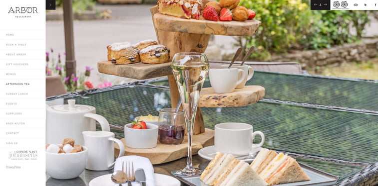 Arbor popodnevni caj kreativni sajtovi restorana