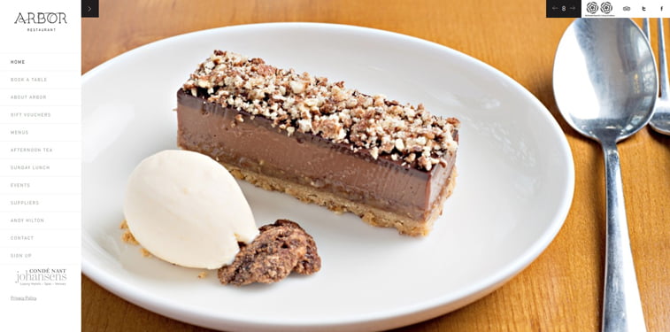 Arbor kretaivni sajtovi za restoran