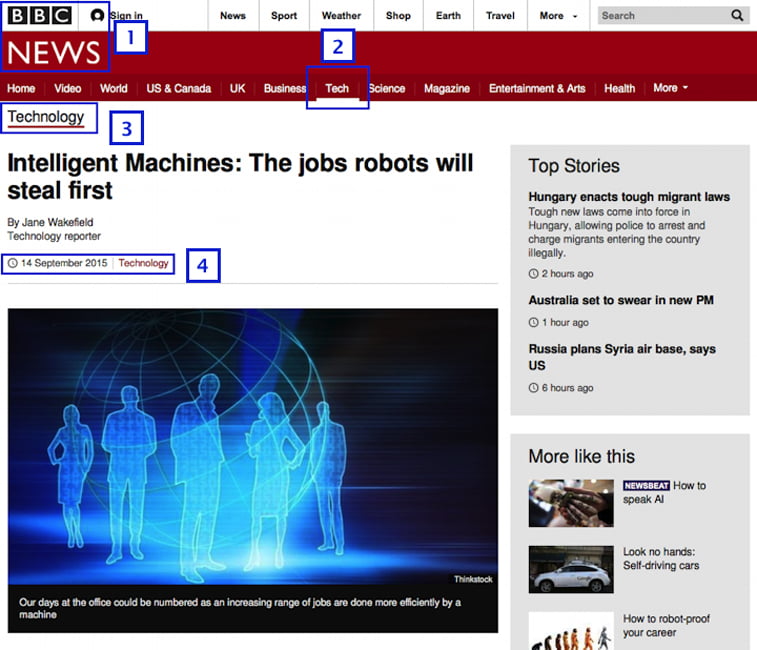 BBC news navigacija You are here NNg