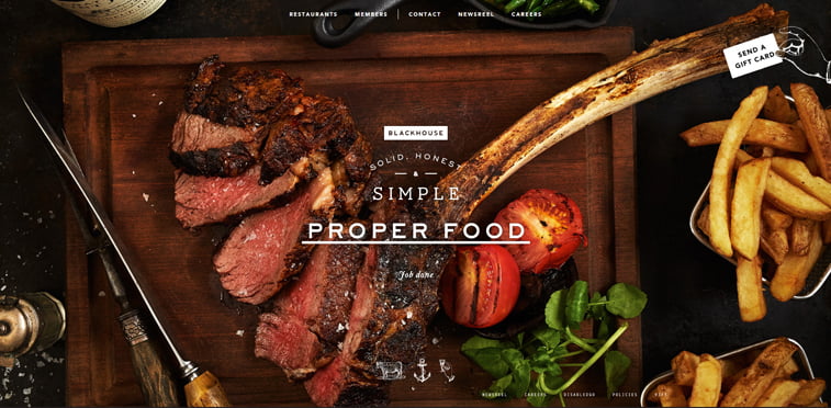 Black House kreativni sajtovi restorana