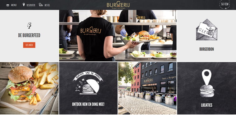 Burgerij kreativni sajtovi restorana