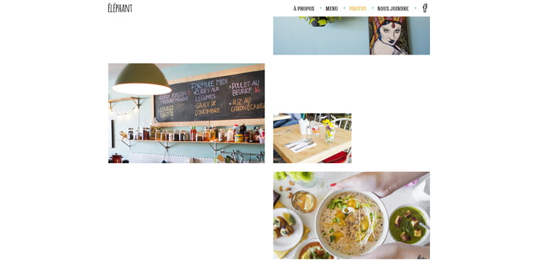 Elephant galerija slika kreativni sajtovi restorana