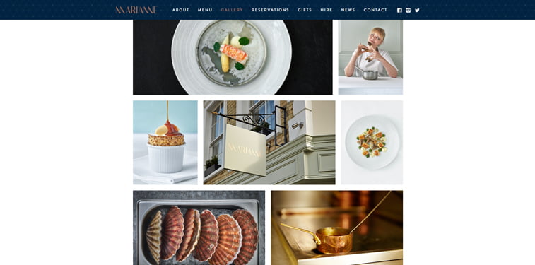 Marianne galerija slika kreativni sajtovi restorana