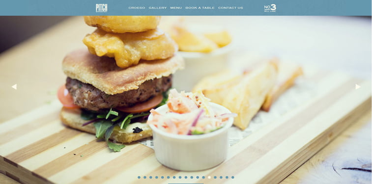 Pitch Bar and Eatery kreativni sajtovi restorana