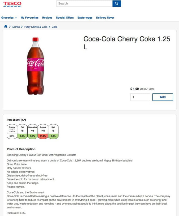 coca-cola gs1 voc markup example