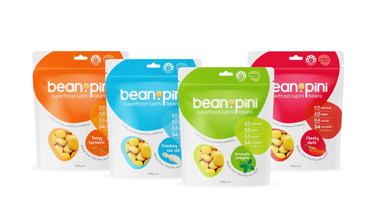 beanpini snacks packaging design