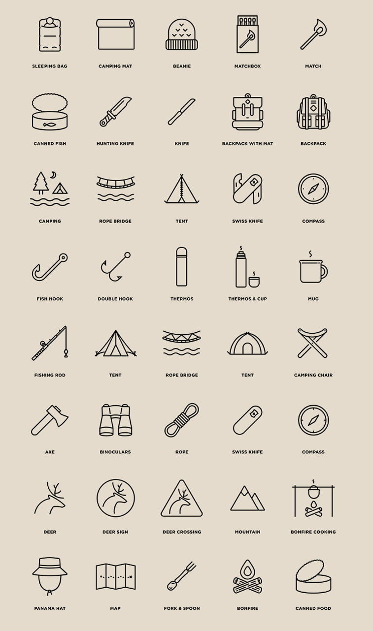 camping free design resources