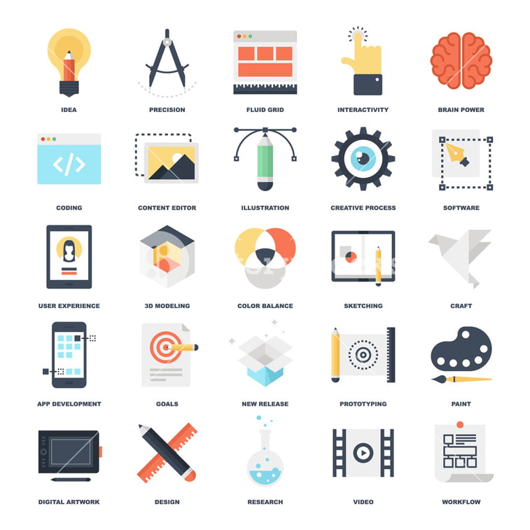 creative process design elements for mobile and web applications Storyblocks