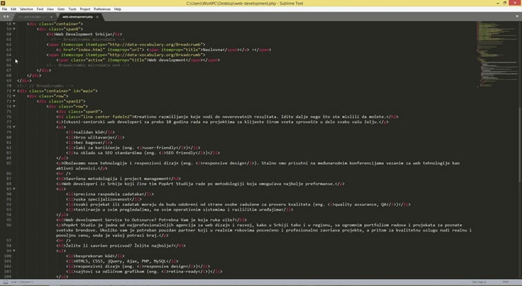 sublime text web development popart studio 2