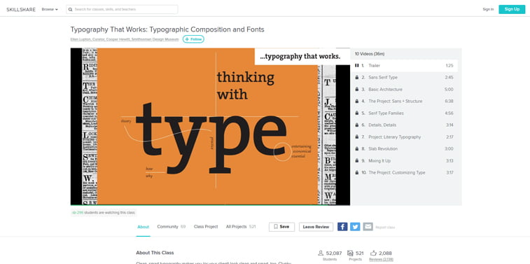 Skillshare Tipografska kompozicija