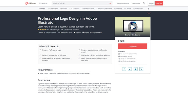 Udemy logo u illustratoru