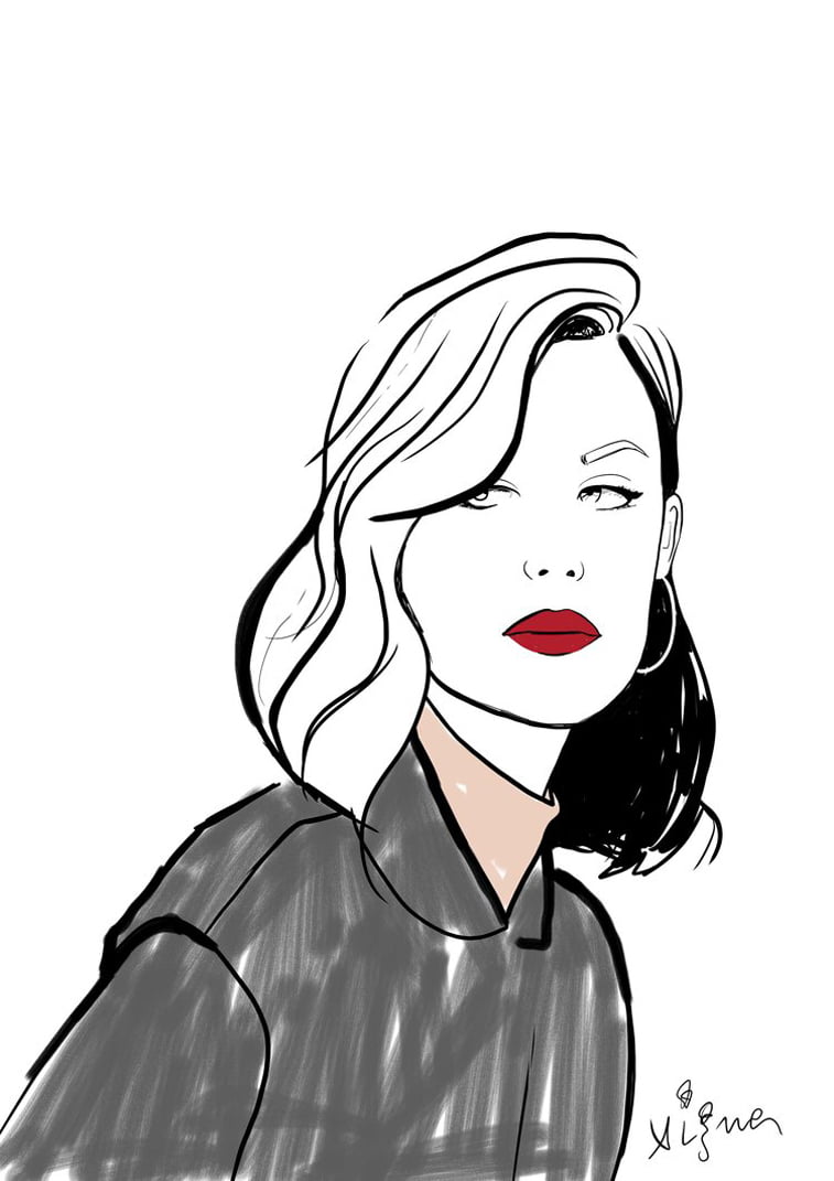 red lips web modna ilustracija Rocio Vigne