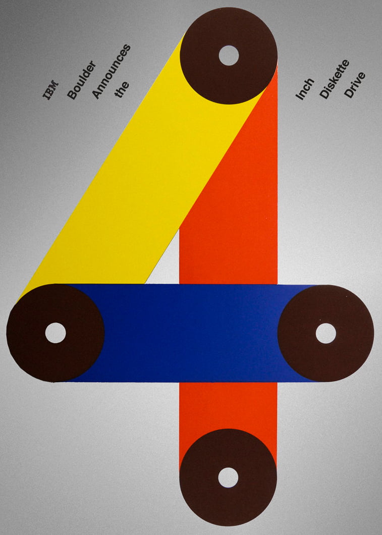 IBM plakati 4 inch diskette drive